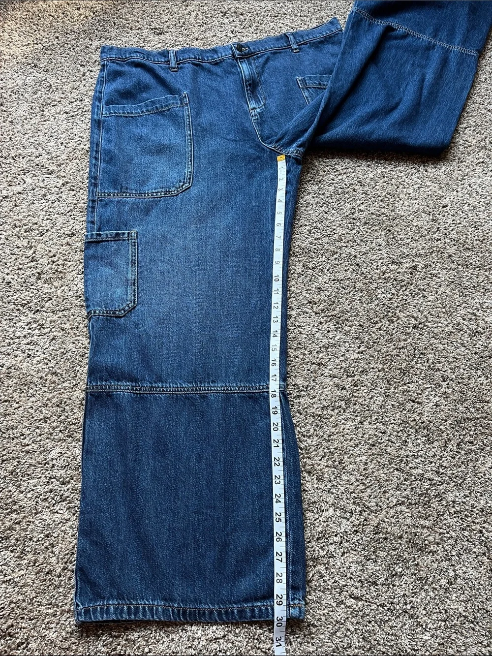 Celebrity Pink Women's Plus Wide Leg Gardener Jeans 3X Patch pockets, utility